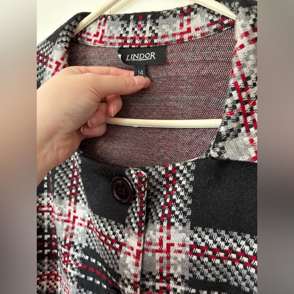🎉4/30$🎉 Lindor Vintage Plaid Jacket✨ Size 14 — 8/10 - Picture 2 of 4